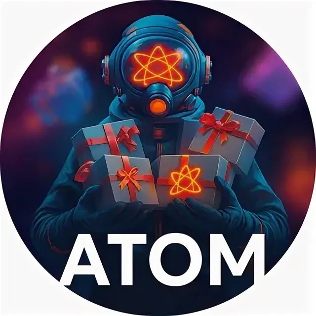 Атом Казино — Atom Casino, логотип бренда